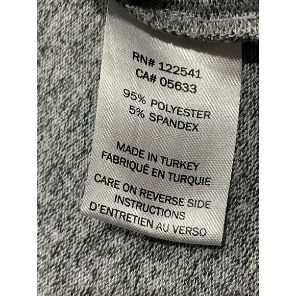 Bar by Melis Kozan Women's Size Medium Striped Side Zip Sweatshirt Black Gray - Picture 8 of 9